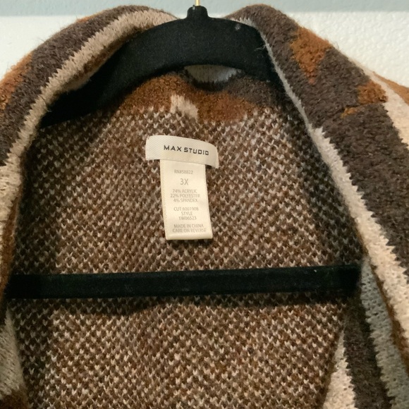 Max Studio Waterfall Open Cardigan size 3X - Picture 3 of 4